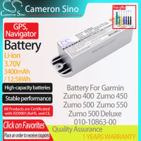 CameronSino Battery for Garmin Zumo 400 Zumo 450 Zumo 500 Deluxe Zumo 550 fits Garmin 010-10863-00 GPS, Navigator battery 3.70V