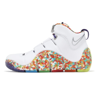 Nike 籃球鞋 LeBron IV 男鞋 白 彩 Fruity PEBBLE LBJ 4代 氣墊 運動鞋 DQ9310-100