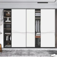 Whole house wardrobe custom home bedroom European style flat open wardrobe Whole house custom furniture overall cloakroom cabine