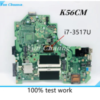 K56CM Mainboard For ASUS S550C S550CA K56CB K56CM K56CA K56C A56C Laptop Motherboard With Core i3 i5 i7 CPU UMA DDR3 HM76