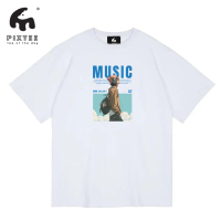 PIXTEE Music Guy Oversized Premium Cotton T-shirt Men Cutting
