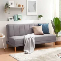 Dekoruma SAKA Sofabed- Sofa Lipat Tidur Abu Muda