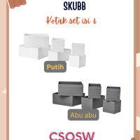 Kotak Penyimpanan Multifungsi Set isi 6 Tempat Penyimpanan Aksesoris SKUBB Storage Box Case Home Org