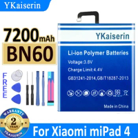 BN60 6010mAh YKaiserin Mobile Phone Battery for Xiaomi for Xiaomi Mi Pad 4 High Capacity Tablet Batteries Batteria Warranty