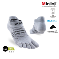 【injinji】女 Run輕量吸排五趾隱形襪NX(灰色)- WAA90 | COOLMAX 女生腳型 吸濕排汗 輕量透氣 五趾襪 隱形襪
