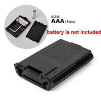 Banggood Extended 6x AAA Battery Case Pack Shell For Baofeng 1800mAh Battery UV-5R UV5R 2 Way Dual Radio Walkie Talkie