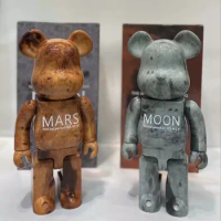Bearbrick 400% Moon Mars Earth Be@rbrick 28cm Trendy Toy Doll Abs Plastic Material Joint Rotation With Sound Collection Gift Dol