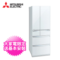 【MITSUBISHI 三菱】日本原裝605L一級能效變頻六門電冰箱(MR-WX61C-W)