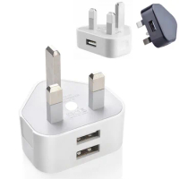 1A USB Charger 3 Pin Wall Adapter 1/2/3 Multi Ports Travel Adapters Converter Fast Charging UK Plug For iPhone Samsung S9 Tablet