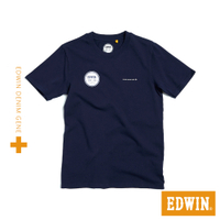 EDWIN PLUS+ 印花章短袖T恤-男-丈青色