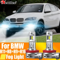 2x H11 H8 Led Fog Lights Headlight Canbus H16 H9 Car Bulb 6000K White Diode Driving Running Lamp 12v 55w For BMW E71 E72 F30 F80