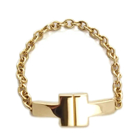【Tiffany&amp;Co. 蒂芙尼】18K玫瑰金-T WIRE 符號女用戒指(展示品)