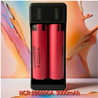 NCR18650GA18650 battery 2024 100% original high discharge 3.7V 3500mAh rechargeable battery flashlight flat top Free shipping