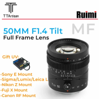 TTArtisan 50mm f1.4 Tilt Full Frame Manual Portrait Lens For Sony E Mount Leica/ Lumix/ Sigma L Mount Mirrorless Cameras