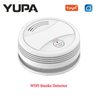 YUPA Tuya WIFI Smoke Detector Fire Alarm Sensor Smoke House For Home APP Control Security Smoke Alarm