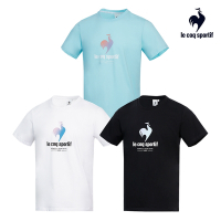 法國公雞牌漸層印刷LOGO休閒潮流短袖T恤 中性 三色 LWR23202
