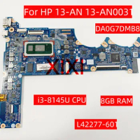 DA0G7DMB8D0 For HP 13-AN 13-AN0031 Laptop Motherboard with i3-8145U I5-8265U I7-8565U CPU 4G 8G RAM L42277-601 100% Fully Tested
