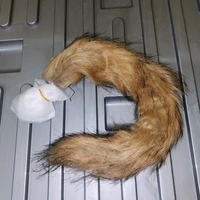 Butt Plug Fox Tail for Role Play or Cosplay for Man and Woman Long Brown