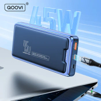 QOOVI 20000mAh Power Bank External Battery Capacity PD 45W Fast Charging Portable Charger Powerbank For Laptop iPhone Samsung