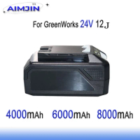 24V 12J 4000/6000/8000 mAh lithium battery, compatible with GreenWorks battery tools