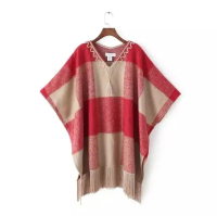Namirazka - Winter Wool Knit Cape Cardigan Wanita PREMIUM Poncho Rajut Pakaian Musim Dingin