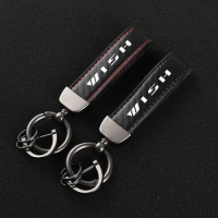 Leather Motorcycles keychain horseshoe buckle jewelry key chain for Toyota wish car Key chain with logo accessories