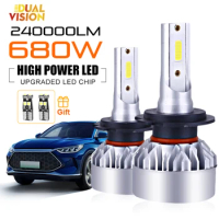 240000LM 680W H7 LED Car Headlight Bulb H4 H11 HB3 9005 HB4 9006 Led Automotive Fog Lights Turbo Lamp 4300K 5000K 6000K 8000K