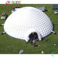 free ship to sea port,20m diameter white giant inflatable igloo dome tent, outdoor commercial air bubble dome igloo