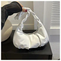 Fashionable Stylish Wrinkle Handbag Versatile Instagram Korean Single Shoulder Underarm Dumpling Bag Women's Single Shoulder Bag