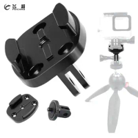 1/4”Screw Hole Aluminum Quick Release Tripod Mount Buckle Base Sports Camera Interface Adapter for Gopro Hero 9 8 7 6 5 4