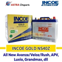 Aki Mobil untuk Avanza Xenia Rush Terios DLL - Accu INCOE GOLD NS40 Aki Basah 12 V / 32 Ampere