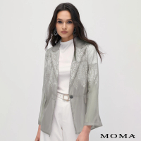 【MOMA】精緻雙層透視西裝外套(灰色)