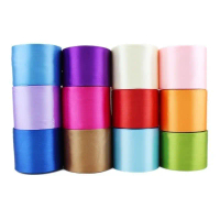 (25yards/roll) 7.5cm single face Satin Ribbon Webbing Decoration Gift Christmas Ribbons Wholesale