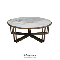 Dekoruma Tenzo TRISTAN Meja Tamu Round Sintered Stone / Meja Tamu Bulat Sintered Stone / Round Table