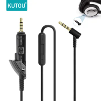KUTOU Audio Cable For Bose QuietComfort 15 QC15 QC 2 QC3 QC3i Headphones Built-in Mic Remote Volume Control