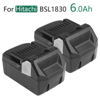 6.0Ah 18V Li-ion Replacement Rechargeable Battery for HITACHI BSL1830 BSL1840 BSL1860B BSL1820 Power Tools Batteries