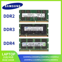 SAMSUNG Laptop Ram DDR4 DDR3 DDR2 16GB 8GB 4GB 2GB 3200 2666 2400 1866 1600 1333 1066 800 667MHz SAMSUNG Notebook Memoria