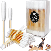 100 PCS 6 Inch Long Cotton Swabs in - Professional Large Cotton Swabs with Bamboo Handle - Double Si