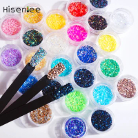 25Colors Nail Art Resin Jelly AB Rhinestones 2MM Round Flatback Non Hot Fix Crystals Diamond For DIY Nail Art Shoes Accessories