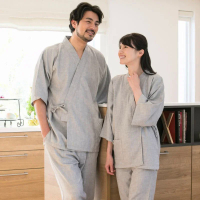 Bộ đồ ngủ nam nữ phong cách Nhật Bản Kimono áo Cardigan Yukata đồ ngủ áo choàng quần áo mặc trong nhà Bộ đồ ngủ