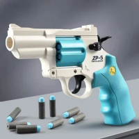 Manual ZP5 Revolver Pistol Soft Dart Bullet Launcher Toy Gun Weapon Outdoor Game Airsoft Shooter Pistola For Boys Birthday Gift
