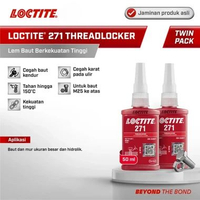Henkel LOCTITE 271 Threadlocker Lem Baut 50 ml Twin Pack