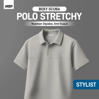 Aerostreet Max Kaos Polo Scuba Pria Ivory Polo Scubashirt Kerah Cowok Men Casual Tidak Mudah Kusut C
