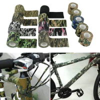 4.5mx5cm Non-Woven Retractable Bicycle Camouflage Tape Protective Sticker Scratch-Resistant Mountain Bike Frame Fork Protective