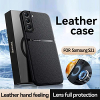 Luxury Magnetic Leather Solid Color Phone Case For Samsung Galaxy A54 A52 A53 A25 A34 A52S M34 S21 Shockproof Back Cover