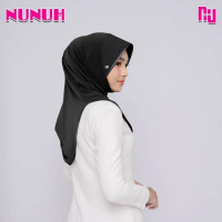 NUNUH CLASSIC ผ้าคลุมฮีญาบแบบสวมสำเร็จคลาสสิค ปัก NU ทรงหัวแข็งยืด (HKY-N) คําแนะนําการขายที่ร้อนแรง