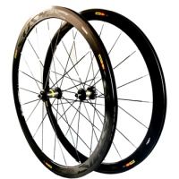 700C Wheelset 40MM Road Wheel Set V Brake Straight Pull Carbon Bicycle Tube Aluminum Alloy Rim Factory Style