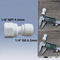 Water Purifier Accessories 1/8\ Female Thread to 1/4\" Straight Connector Quick Connect Design Food 