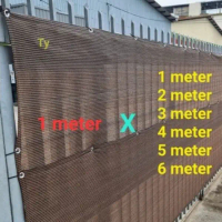 140gsm Brown Privacy Net Backyard Shade Anti UV Shade Fence Sun Shade Mesh Balcony Shade Net Screen 