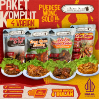 Paket Komplit 4 Varian - Rica Rica Oseng Mercon Daging Kambing Ceker Tanpa Tulang Iga Sapi Food Meat